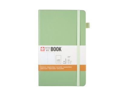 Zápisník Sakura bodkovaný Pale Patina v pevnej väzbe, 140 g/m²