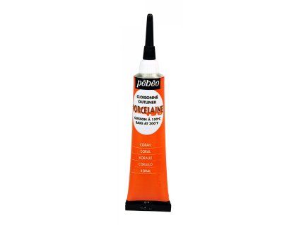 39705 konturovaci barva na porcelan pebeo 150 20 ml 02 coral