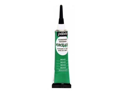 Konturovací barva na porcelán Pébéo Porcelaine 150 20 ml - 05 Bronze Green