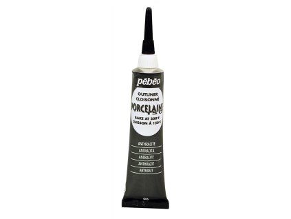 39717 konturovaci barva na porcelan pebeo 150 20 ml 06 anthracite black