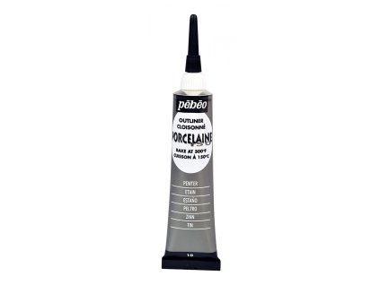 39729 konturovaci barva na porcelan pebeo 150 20 ml 10 pewter