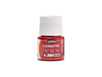 Barva na keramiku Pébéo Ceramic 45 ml - 24 Cherry Red