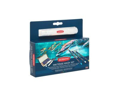 Súprava akvarelových pasteliek Derwent Inktense Wash Set 8 ks + príslušenstvo