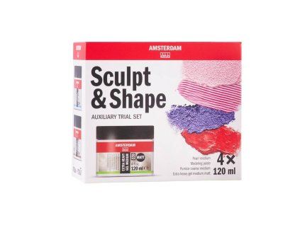 Základní set modelovacích a texturovacích médií Amsterdam 4 x 120 ml