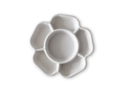 Napodobenina porcelánové paletky - 6 kalíšků