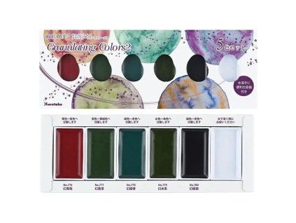 Sada akvarelových barev Gansai Tambi Granulating Colours 5 ks Set II