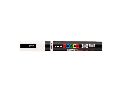 Akrylový fix Posca se štětcovým hrotem PC 5BR 1 White
