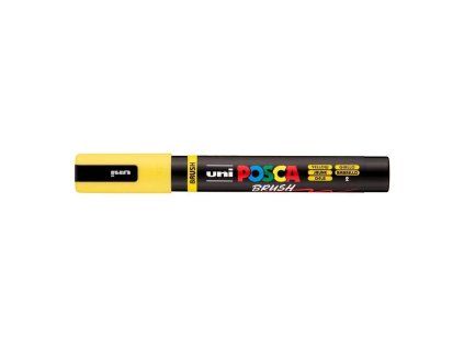 Akrylový fix Posca se štětcovým hrotem PC 5BR 2 Yellow