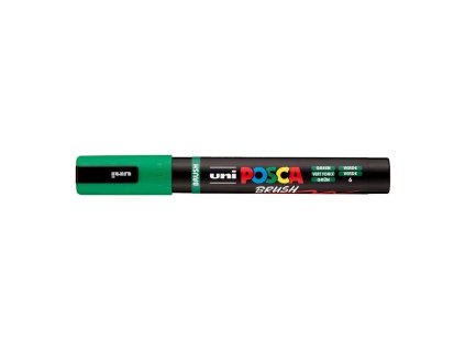 Akrylový fix Posca se štětcovým hrotem PC 5BR 6 Green