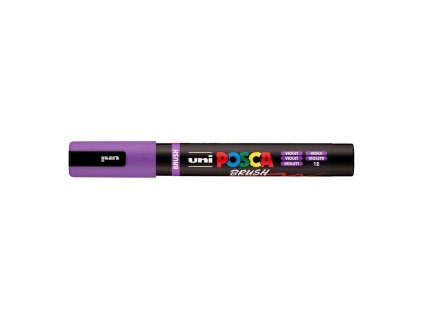 Akrylový fix Posca se štětcovým hrotem PC 5BR 12 Violet