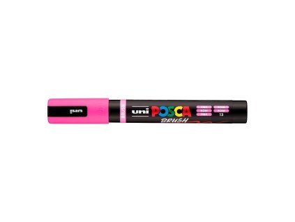 Akrylový fix Posca se štětcovým hrotem PC 5BR 13 Pink