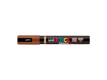 Akrylový fix Posca se štětcovým hrotem PC 5BR 21 Brown