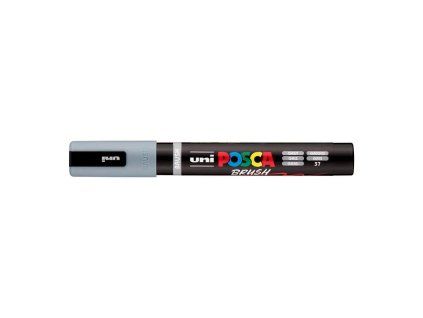 Akrylový fix Posca se štětcovým hrotem PC 5BR 37 Grey