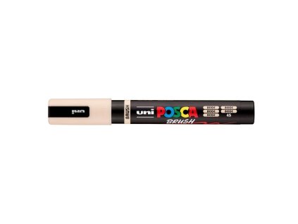 Akrylový fix Posca se štětcovým hrotem PC 5BR 45 Beige