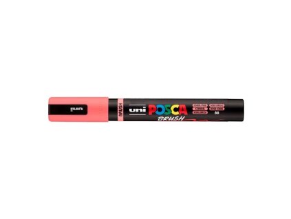 Akrylový fix Posca se štětcovým hrotem PC 5BR 66 Coral Pink