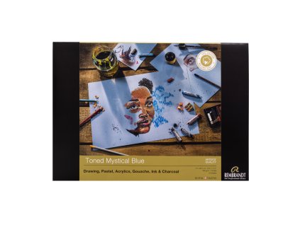 Tónovaný skicár modrý Rembrandt A4, 180g, 50 listov