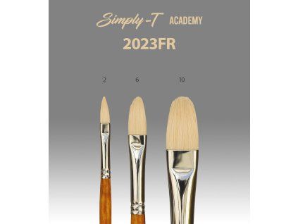 Přírodní štětec Simply T Academy Bristle filbert 2023FR