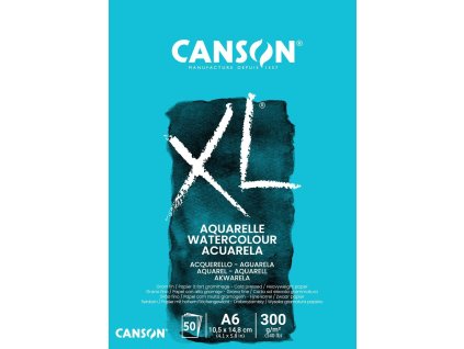 Canson XL Aquarelle Skicák v lepené vazbě A6 CP, 300g, 50 listů