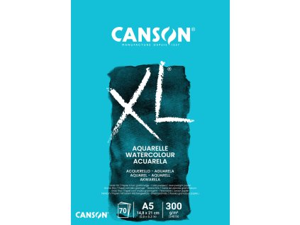 Canson XL Aquarelle Skicák v lepené vazbě A5 CP, 300g, 70 listů