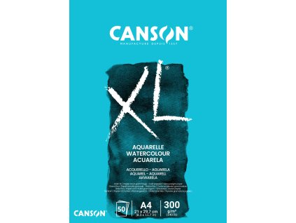 Canson XL Aquarelle Skicák v lepené vazbě A4 CP, 300g, 50 listů