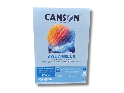 Studentský skicák Canson Aquarelle A4, 224 g, 10 listů