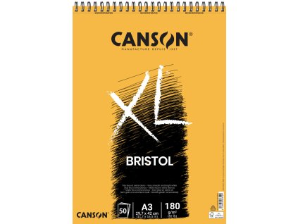Canson XL Bristol Skicák v kroužkové vazbě A3, 180g, 50 listů