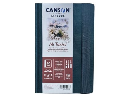 Art Book Canson Mi Teintes v pevné vazbě, 14 x 21,6 cm, 160g, 80 listů