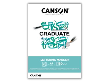 Canson Graduate Lettering Marker Skicák v lepené vazbě A4, 200g, 20 listů