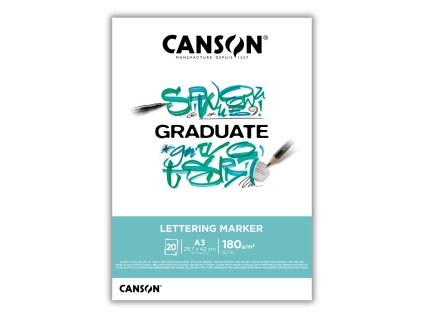 Canson Graduate Lettering Marker Skicák v lepené vazbě A3, 200g, 20 listů