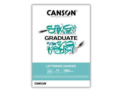 Skicár Canson Graduate Lettering Marker v lepenej väzbe A3, 180 g/m², 20 listov