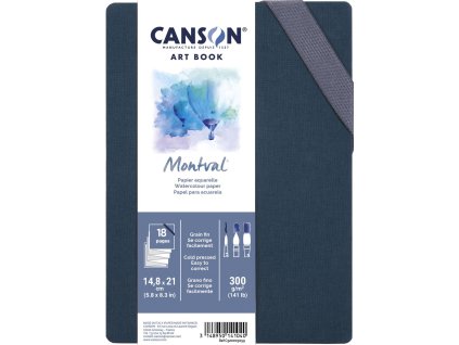 Art Book Canson Montval Leporelo v pevné vazbě 14,8 x 21 cm, CP, 300 g, 18 stran