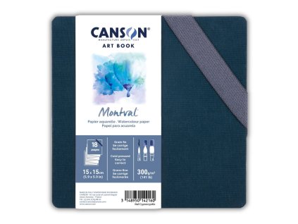 Art Book Canson Montval Leporelo v pevné vazbě 15 x 15 cm, CP, 300 g, 18 stran
