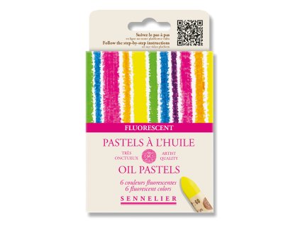 Sada olejových pastelů Sennelier Fluorescent 6 ks 2