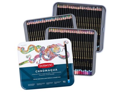 Sada pastelek Derwent Chromaqua 72 ks