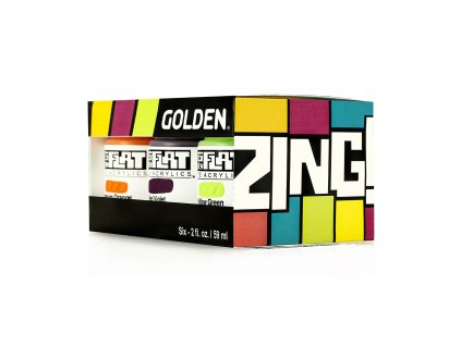 Sada akrylových barev Golden SoFlat Matte Zing Set 6 x 59 ml
