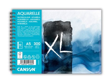 Skicák Canson XL Aquarelle Waves A5 CP, 300g, 30 listů