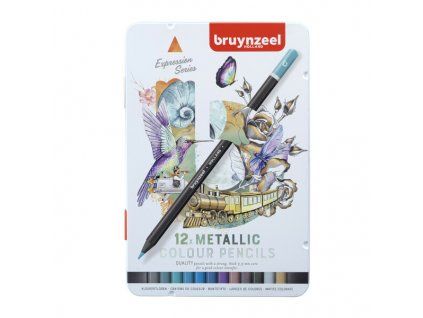 Súprava pasteliek Bruynzeel Expression 12 ks - Metallic