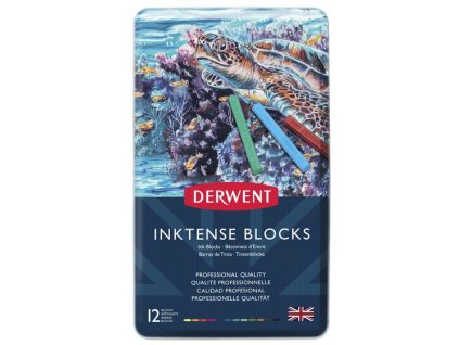 Sada akvarelových pastelů Derwent Inktense blocks 12 ks