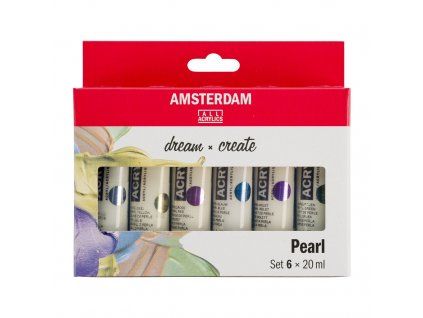 Súprava akrylových farieb Amsterdam Standard Pearl 6 x 20 ml