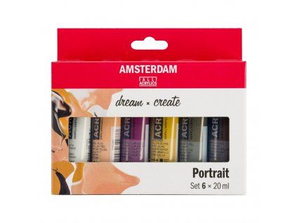 Sada akrylových barev Amsterdam Standard Portrait 6 x 20 ml
