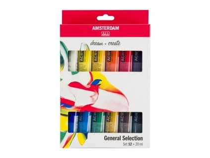 Sada akrylů Amsterdam Standard základní odstíny 12x20ml