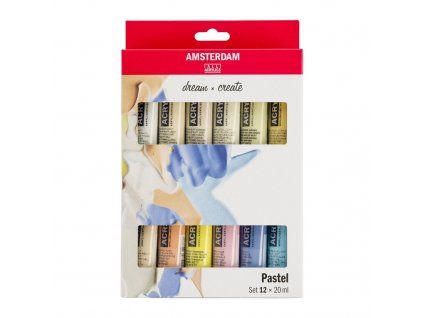 Sada akrylových barev Amsterdam Standard Pastel 12 x 20 ml