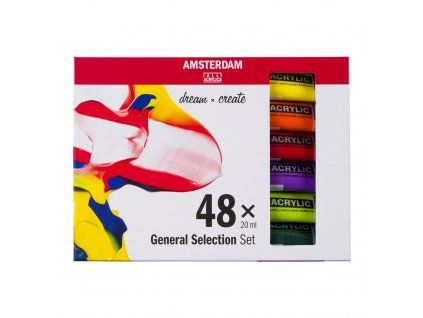Sada akrylových barev Amsterdam Standard General Selection 48 x 20 ml