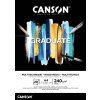 Canson Graduate Mixed Media Skicák černý v lepené vazbě A4, 240g, 20 listů