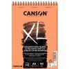 Skicár Canson XL Extra White Sketch v krúžkovej väzbe A5, 90 g/m², 60 listov