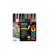 Sada akrylových fixů Posca PC 3M 0,9 1,3 mm, odstíny Christmas, 8 ks