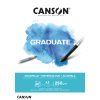 Skicár Canson Graduate Watercolour v lepenej väzbe A3, 250 g/m², 20 listov