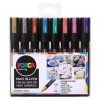 Sada akrylových fixů Posca PC 5M 1,8 2,5 mm, metalické odstíny, 8 ks