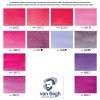 Cestovní sada akvarelových barev Van Gogh 12 půlpánviček, Pinks & Violets 4