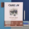 Skicák pro pastely Canson Mi-Teintes Touch v lepené vazbě 24 x 32 cm, 350 g/m², 12 listů